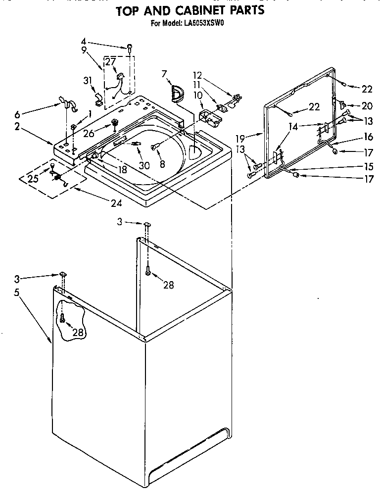 Top and cabinet