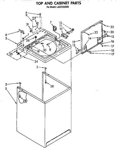 Top and cabinet