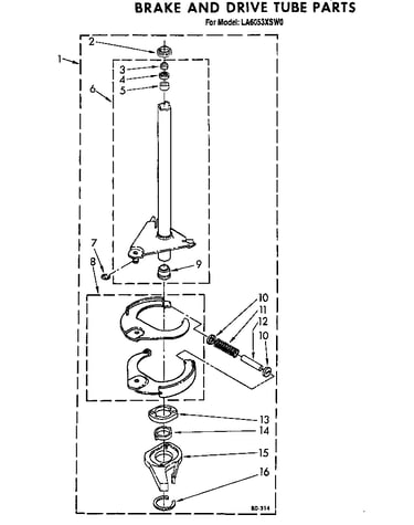 Brake and drive tube