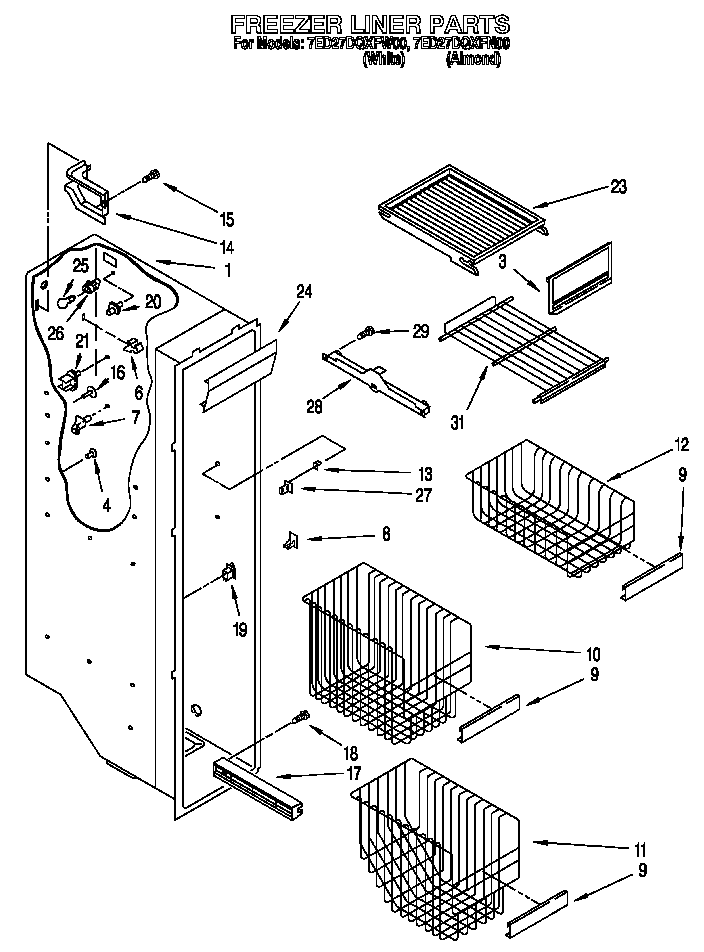 Freezer liner