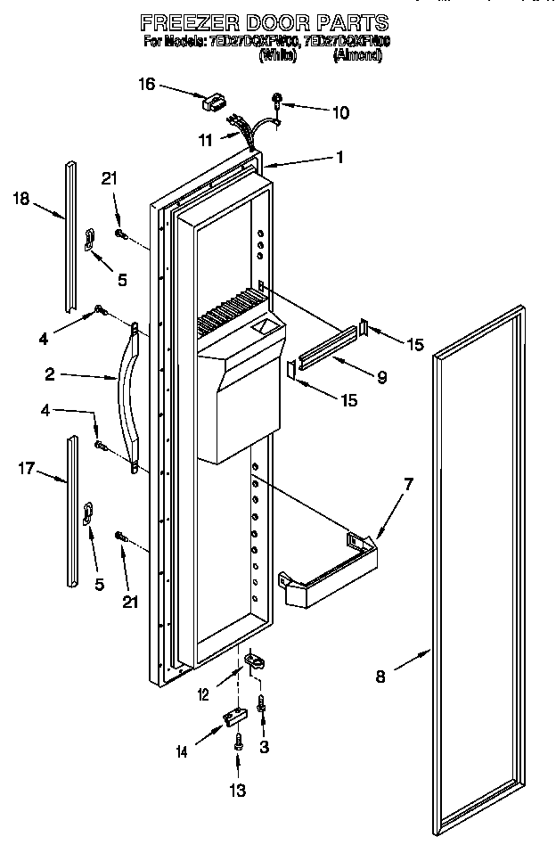 Freezer door