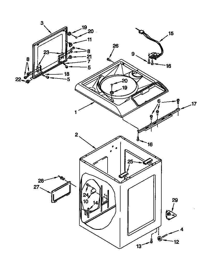 Top and cabinet