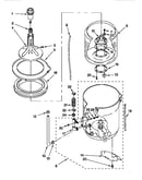 Agitator, basket and tub