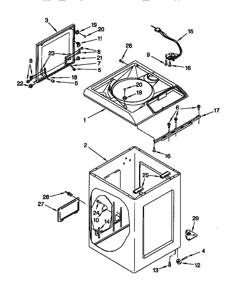 Top and cabinet