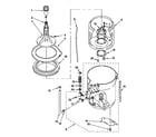 Whirlpool LCR7244DZ1 agitator, basket and tub diagram