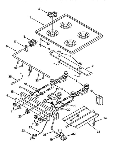 Cooktop and manifold