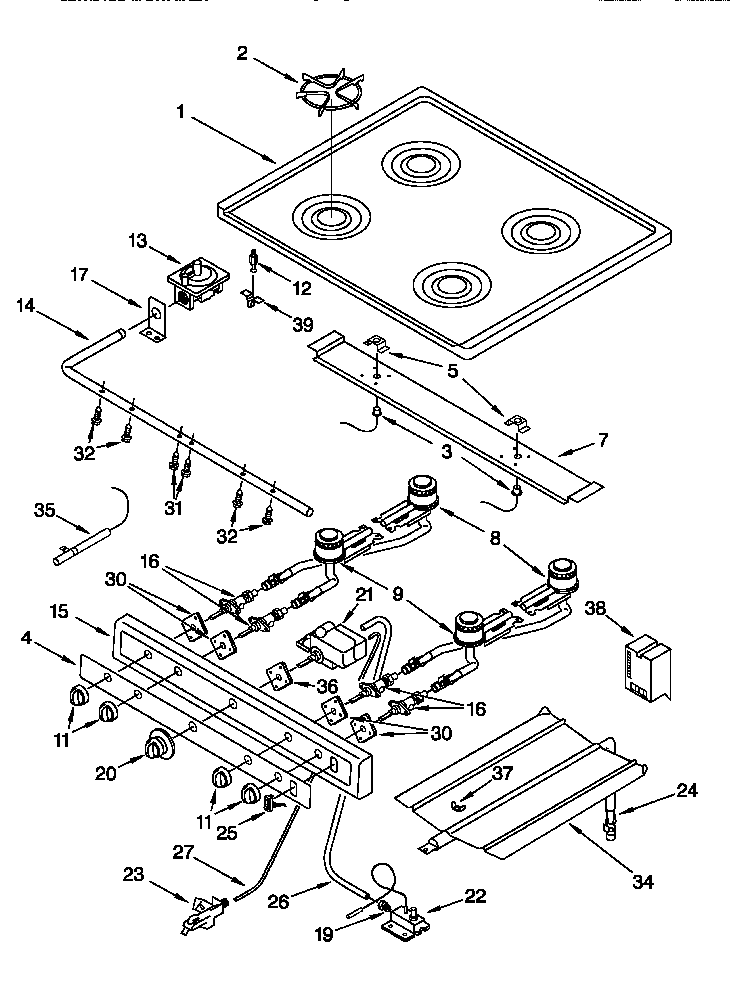 COOKTOP AND MANIFOLD