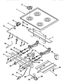 Cooktop and manifold