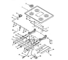 Whirlpool SF5140EEN1 cooktop and manifold diagram