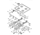 Whirlpool SF3010EEN0 cooktop and manifold diagram