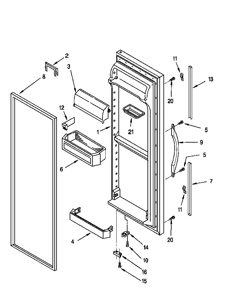 Refrigerator door