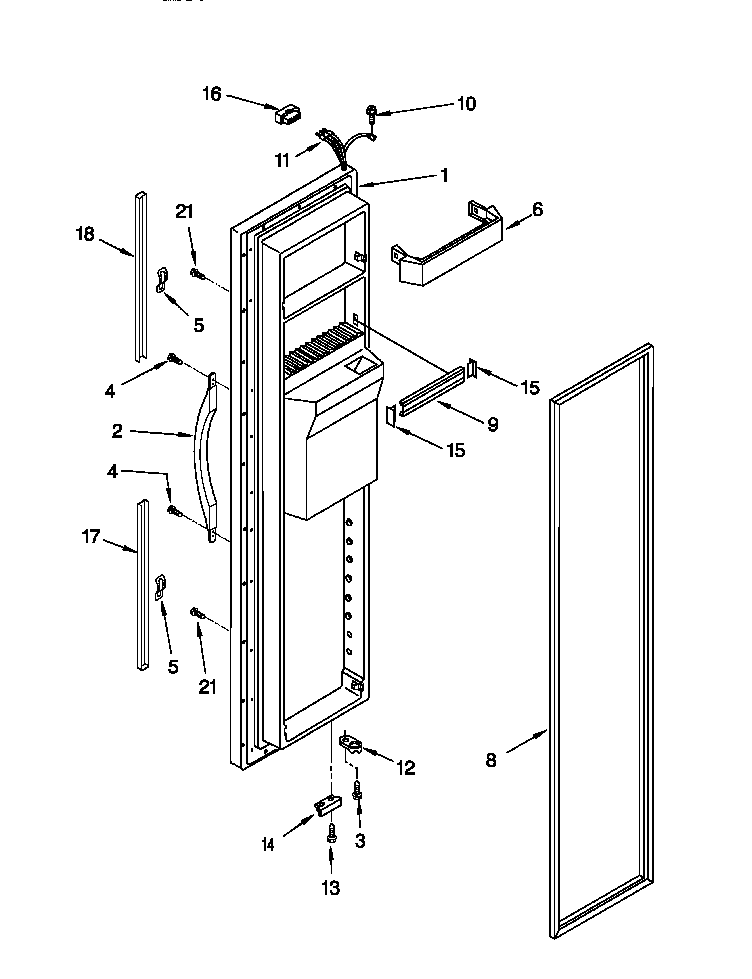 Freezer door
