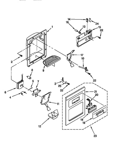 Dispenser front