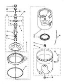 Agitator, basket and tub