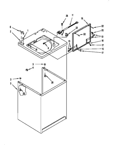 Top and cabinet