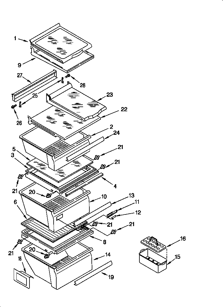Refrigerator shelf