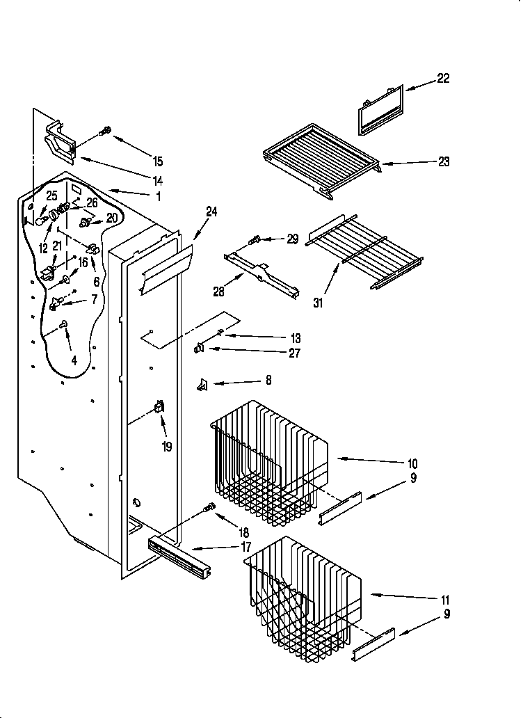 Freezer liner