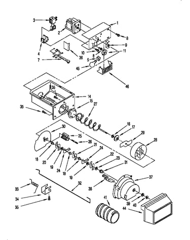 Motor and ice container