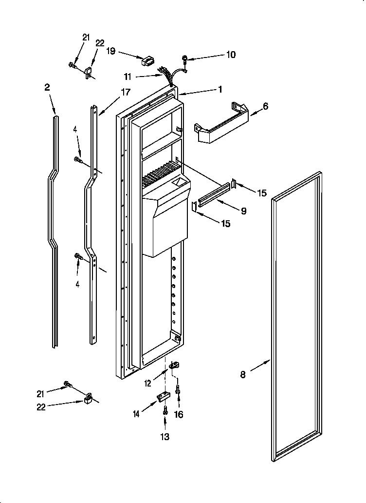 Freezer door