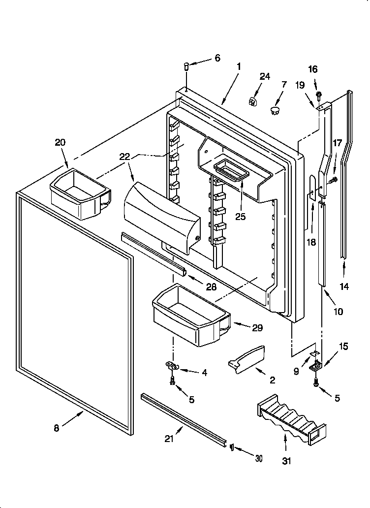Refrigerator door