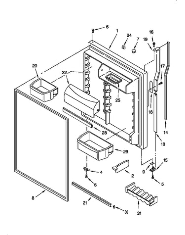 Refrigerator door