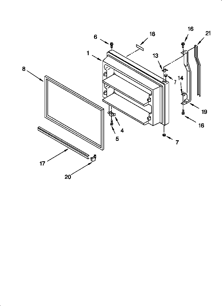 Freezer door
