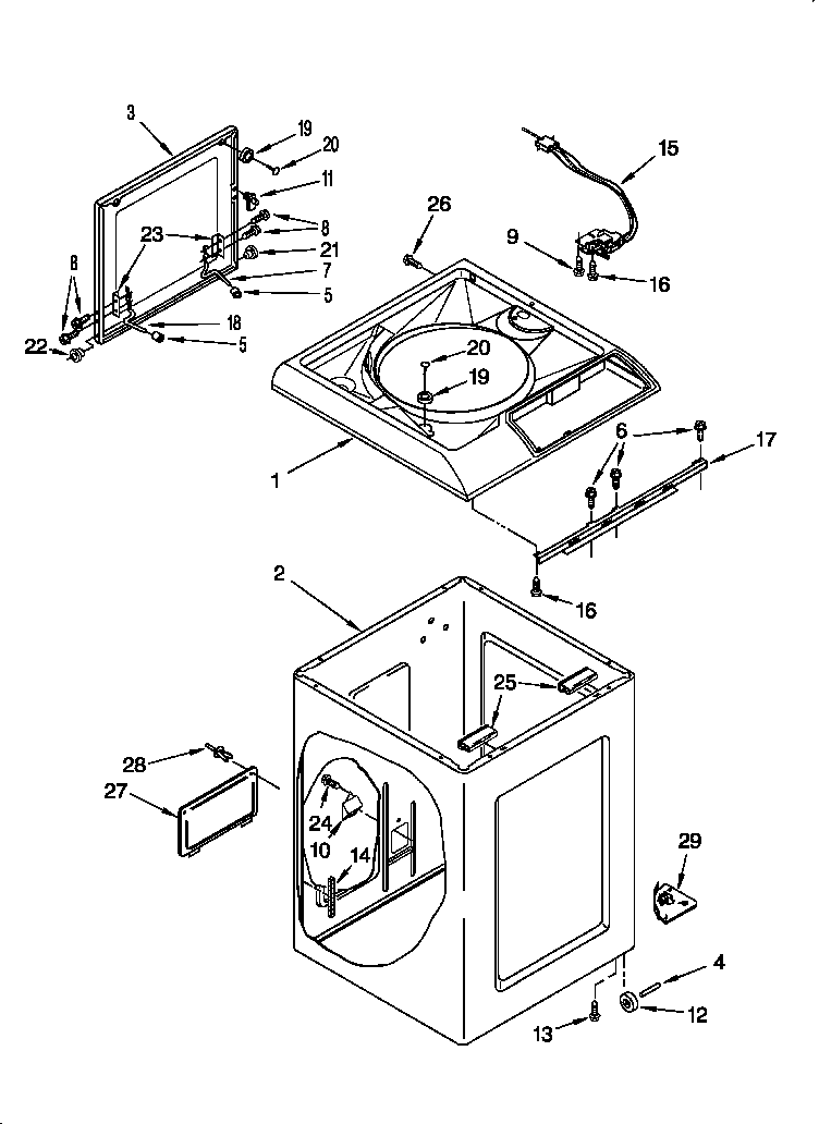 Top and cabinet