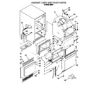 Whirlpool JZ5064 cabinet liner and door diagram