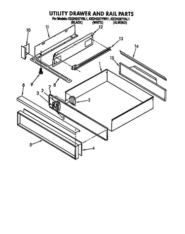 Utility drawer and rail