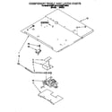 KitchenAid KEMI371BBL0 component shelf and latch diagram