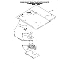 KitchenAid KEMI371BBL0 component shelf and latch diagram