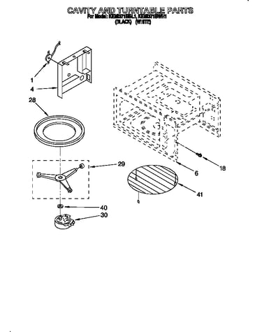 Cavity and turntable