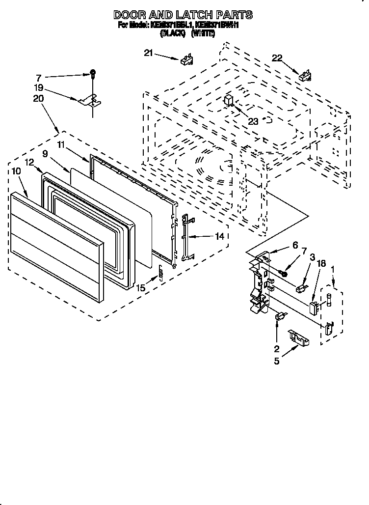 Door and latch