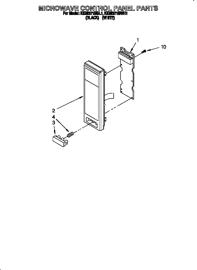 Microwave control panel