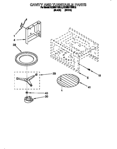 Cavity and turntable