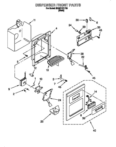 Dispenser front
