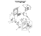 Whirlpool 3VED23DQFW00 dispenser front diagram