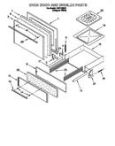Oven door and broiler