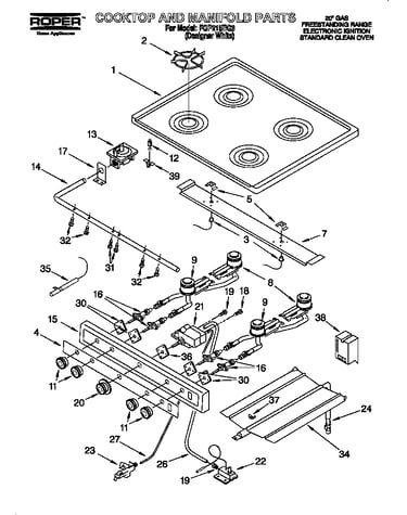 Cooktop and manifold