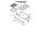 Whirlpool RF324PXEW1 drawer and broiler diagram