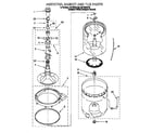Whirlpool GST9344EZ0 agitator, basket and tub diagram