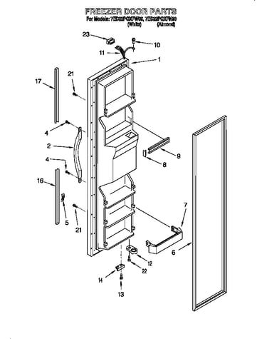 Freezer door