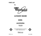 Whirlpool LA5599XPW4 front cover diagram