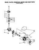 Brake, clutch, gearcase, motor and pump