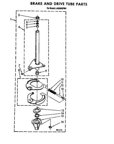 Brake and drive tube