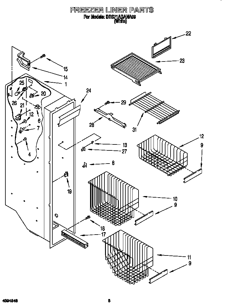 Freezer liner