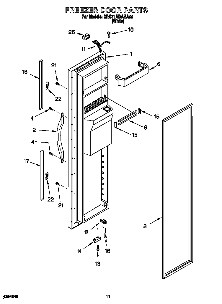 Freezer door
