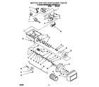 KitchenAid KSCS25QFWH01 motor and ice container diagram