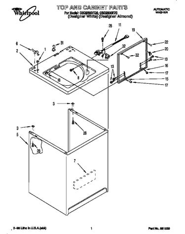Top and cabinet