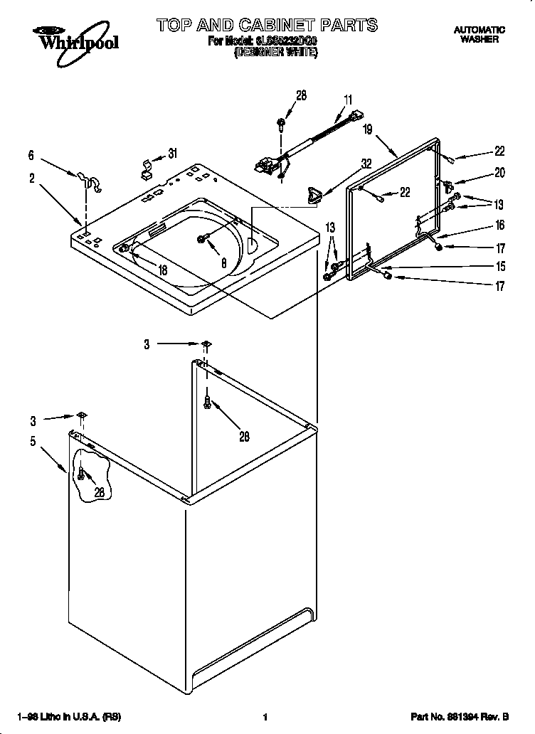 Top and cabinet
